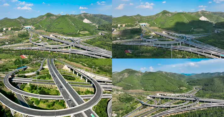 济南扳倒井立交航拍