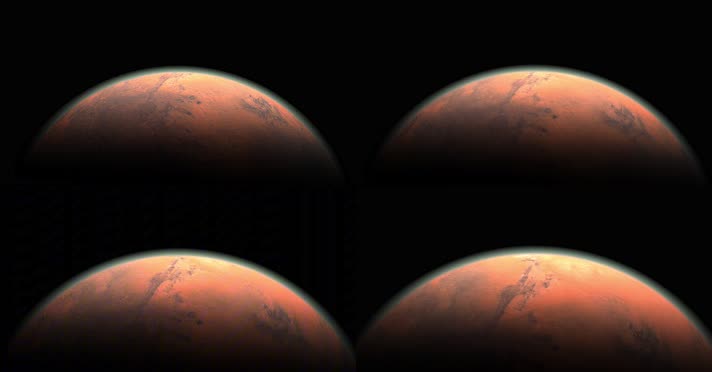 火星外星球科幻感行星表面视频