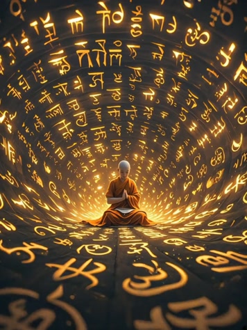 佛光普照下的佛陀