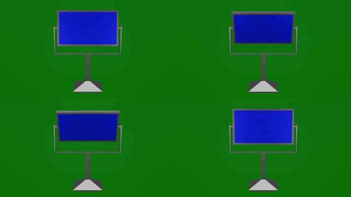 无限循环上下来回摆动的蓝屏广告牌绿幕素材