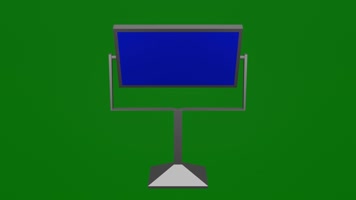 无限循环上下来回摆动的蓝屏广告牌绿幕素材