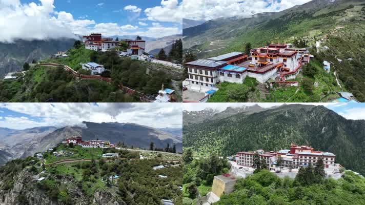 航拍云端卡久寺