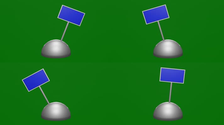 无限循环左右来回摆动的蓝幕广告牌绿屏抠像