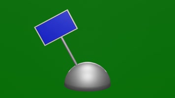 无限循环左右来回摆动的蓝幕广告牌绿屏抠像