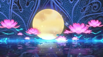 喊太阳跳月亮彝族舞蹈晚会演出舞美背景视频