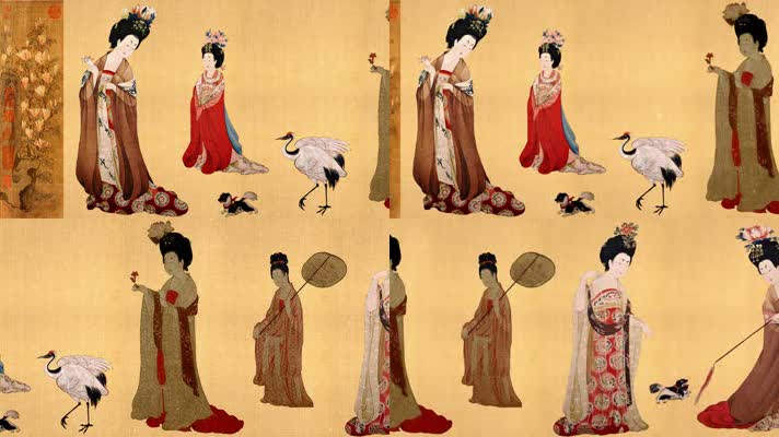 唐代周昉簪花仕女图