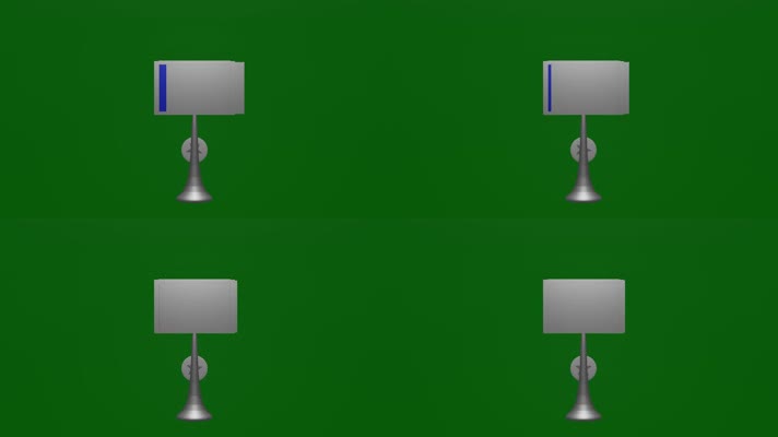 无限循环自动抽拉展现的蓝屏广告牌绿幕素材