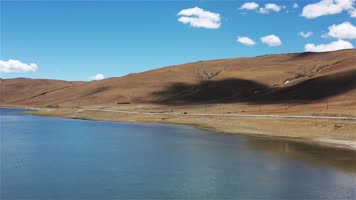 航拍西藏山南哲古草原