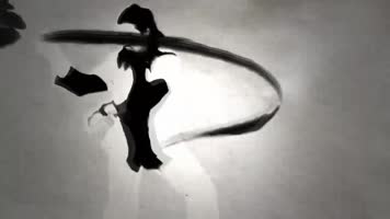 水墨版跆拳有道背景视频素材武术功夫表演