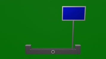 无限无缝循环来回滑动的蓝屏广告牌绿屏抠像