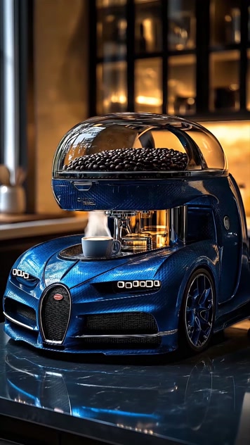 奢华咖啡机特写