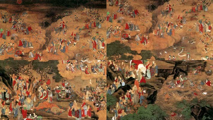 古画佛祖涅槃图