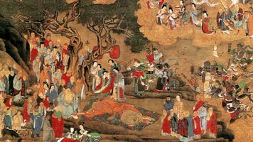 古画佛祖涅槃图