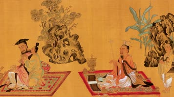 古画四贤纳凉图