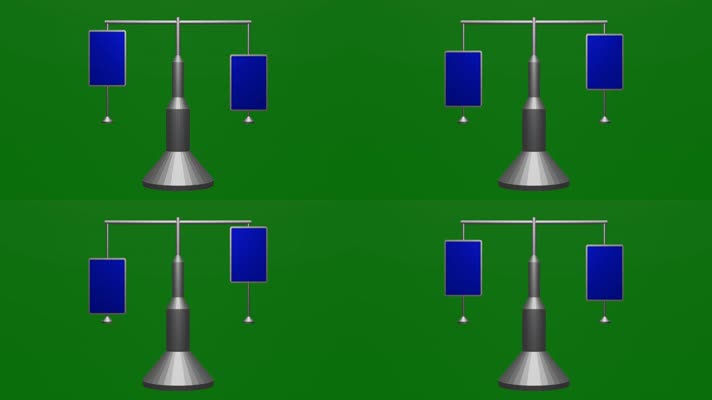 无限循环左右蓝屏广告牌上下移动绿幕素材