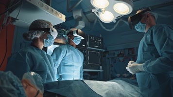 医生带着AI眼镜手术台